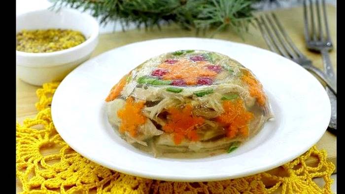 Холодець зі свинячих ніжок і курки рецепт із фото зубця сіль